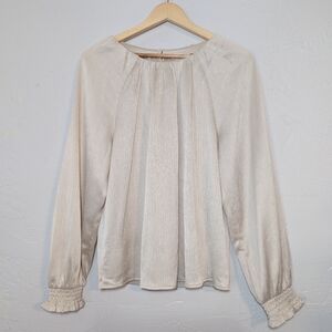 Womens Romantic Feminine Coquette Balletcore Soft LongSleeve Chic Peasant Blouse